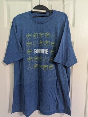 Fortnite Men's Blue Short Sleeve Graphic Tee
